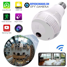 Bóng Đèn Camera Ngụy Trang 360 Wifi MP68