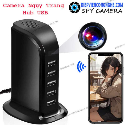 Camera Ngụy Trang Hub USB XM8 Quay Lén Bí Mật 