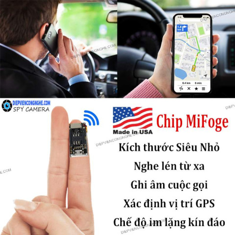 Chip Nghe Lén Định Vị Siêu Nhỏ MiFoge 