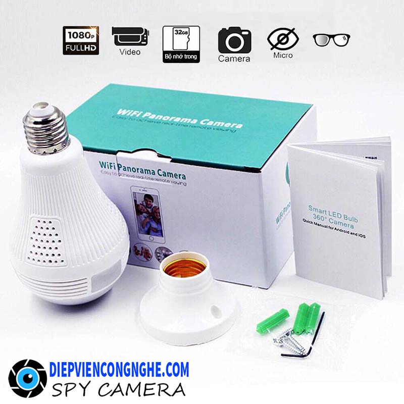 Bóng Đèn Camera Ngụy Trang Giá Rẻ Wifi MP68