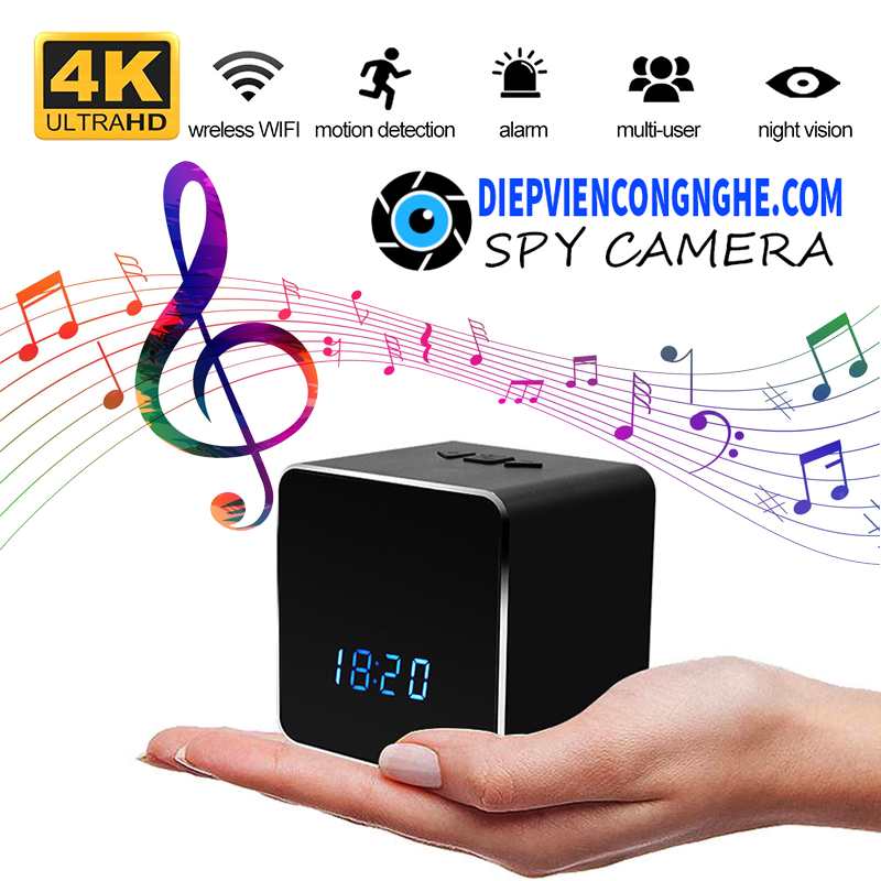 Bán Camera 4K Ngụy Trang Loa Bluetooth ZA10 Đồng Hồ