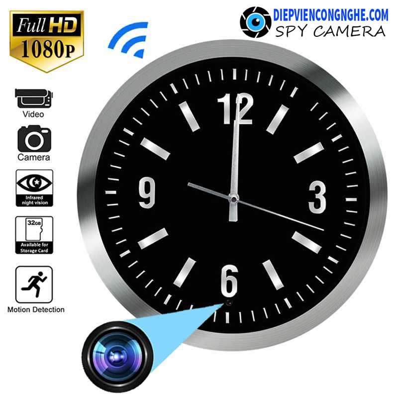 Đồng Hồ Treo Tường Ngụy Trang Camera Wifi TW19