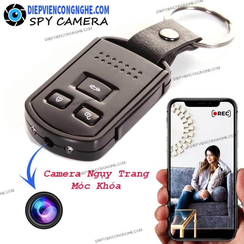 Camera Quay Lén Ban Đêm Ngụy Trang Móc Khóa VUB120 Quay Đêm Full HD Siêu Nét