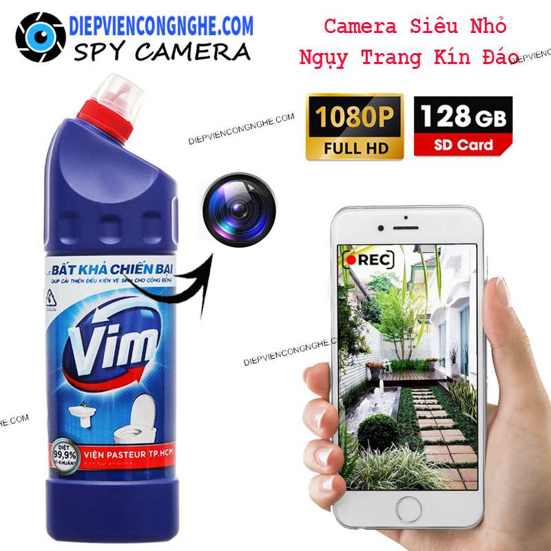 Camera Ngụy Trang Chai Vim Wifi Siêu Kín – Xem Từ Xa