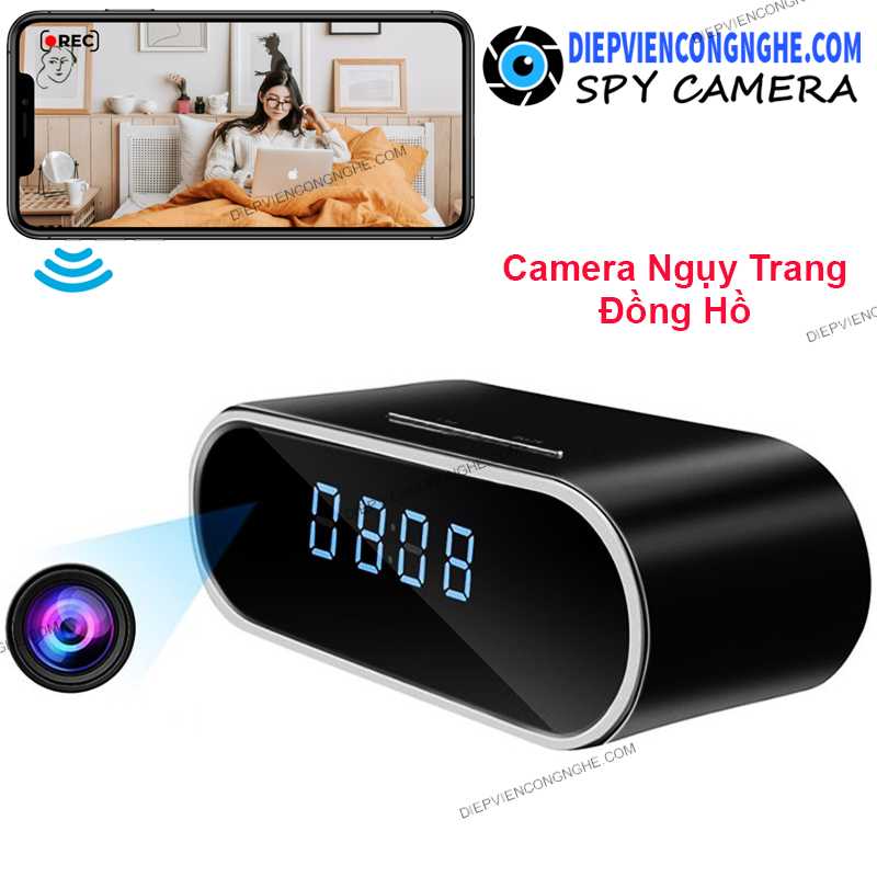 Camera Quay Lén Đồng Hồ Để Bàn Wifi WY380 giá rẻ nhất tphcm