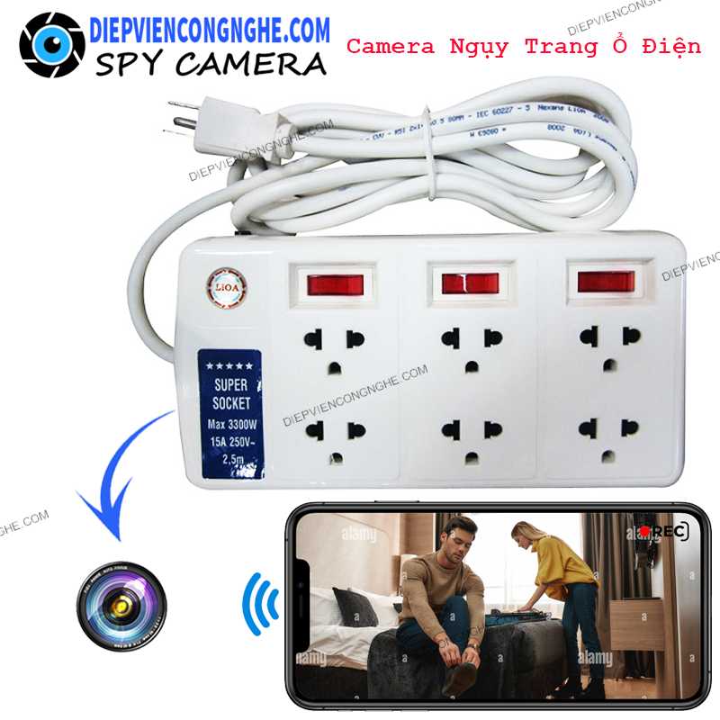 Ổ Cắm Điện Camera Quay Lén Từ Xa Wifi L3300W Thông qua điện thoại di động